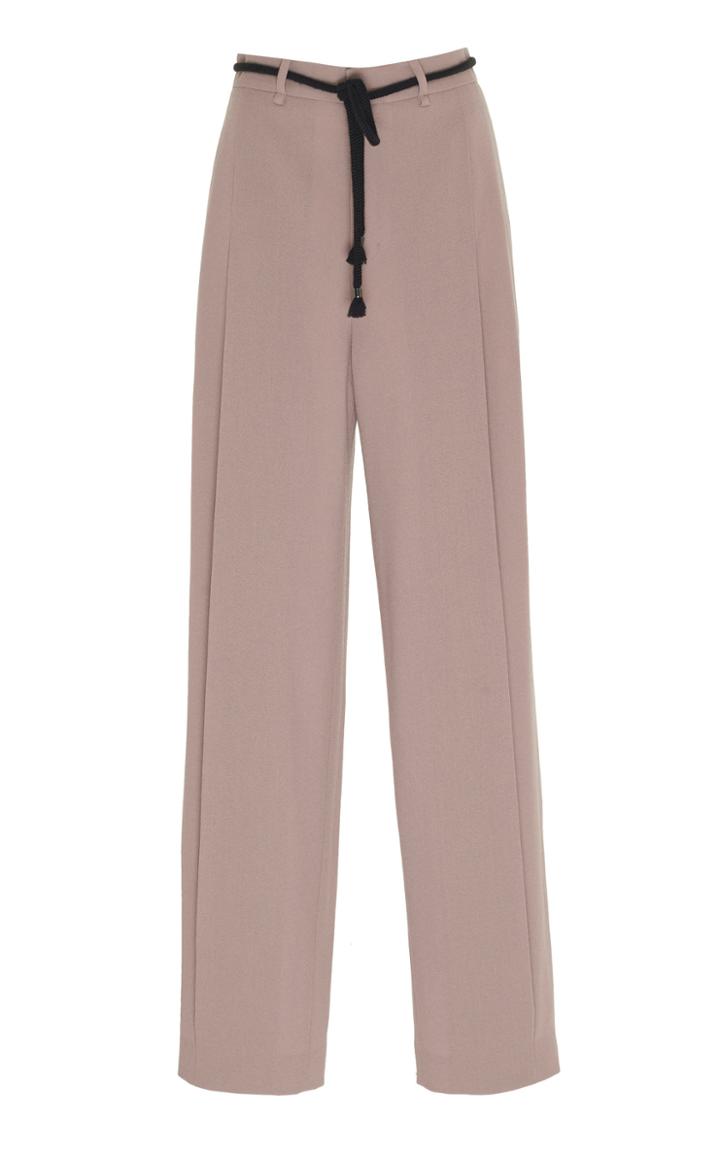 Roland Mouret Gibson Wool Crepe Straight-leg Pants