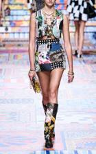 Moda Operandi Dolce & Gabbana Jacquard Cropped Vest