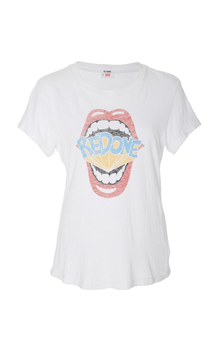 Re/done Printed Slub Cotton-jersey T-shirt