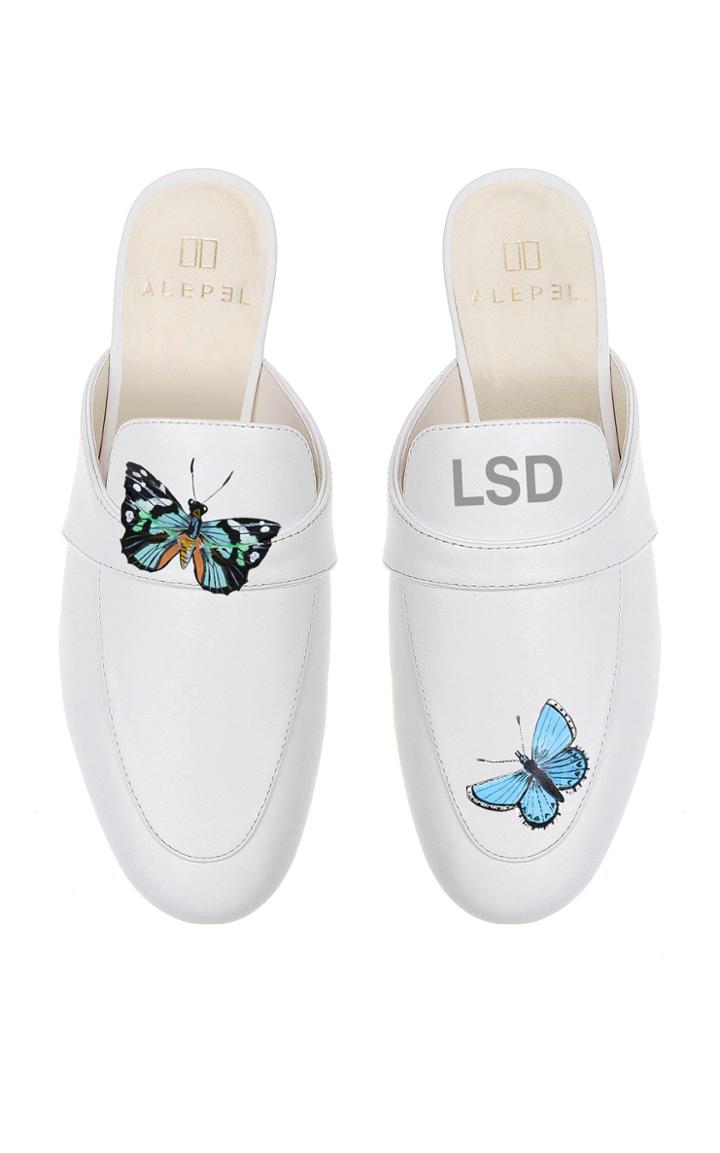 Alepel Blue Butterfly Mule