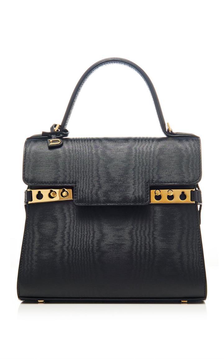 Moda Operandi Delvaux Tempte Pm Moir-effect Calf Leather Top Handle Bag
