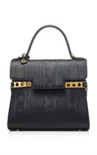 Moda Operandi Delvaux Tempte Pm Moir-effect Calf Leather Top Handle Bag