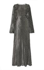 Bernadette Antwerp Jane Gingham Silk Vevet Maxi Dress