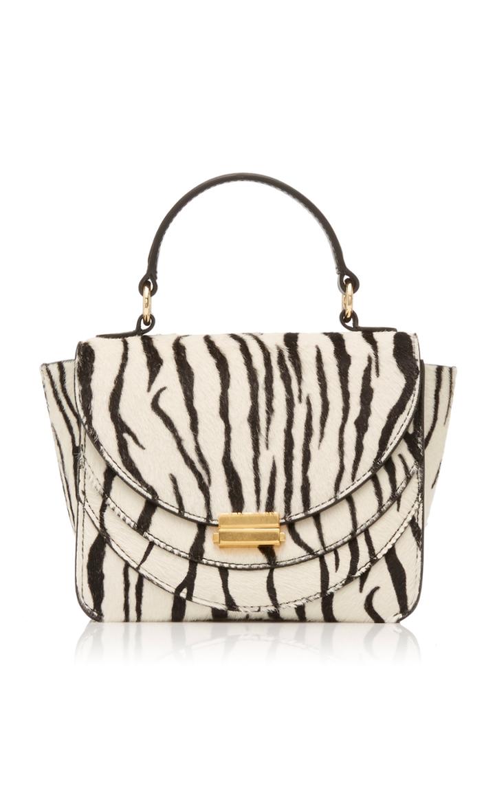 Wandler Luna Mini Zebra-print Calf Hair Bag