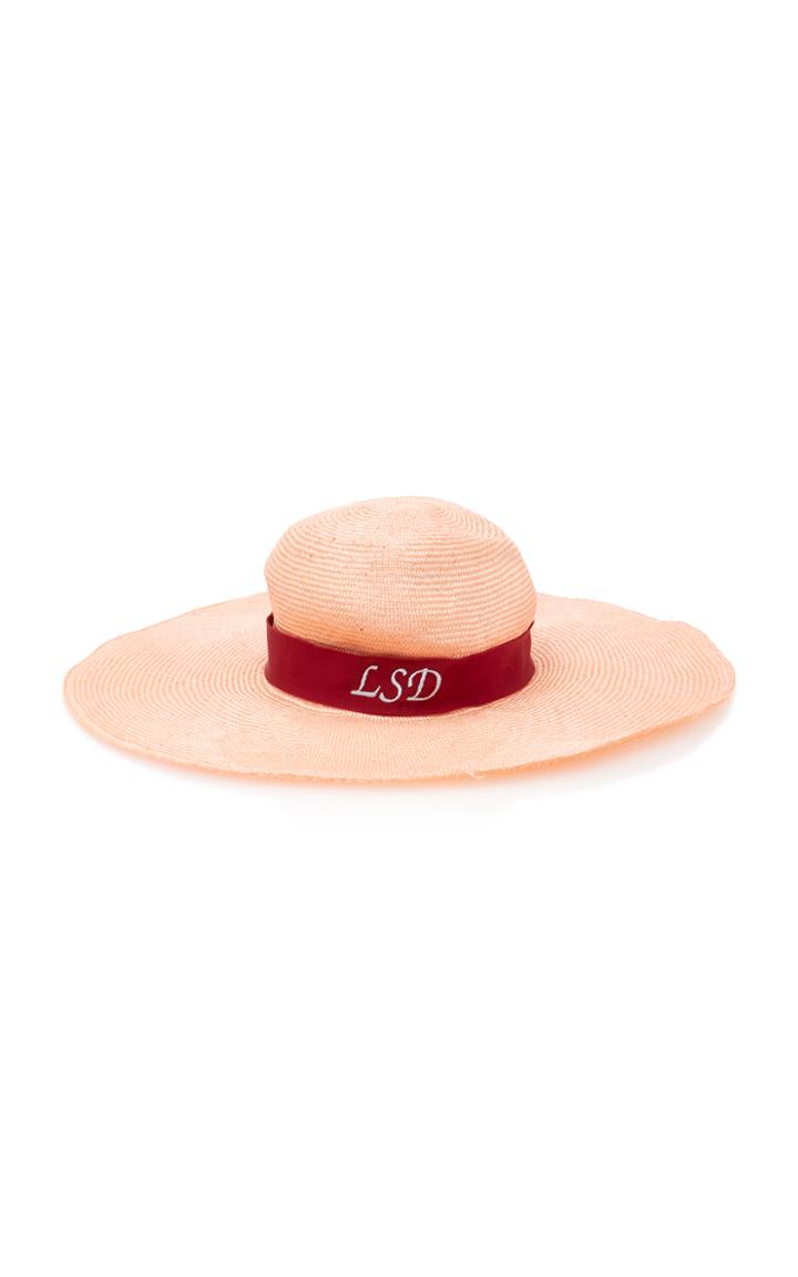 Littledoe M'o Exclusive Monogrammable Ghita Straw Hat With Rayon Ribbon