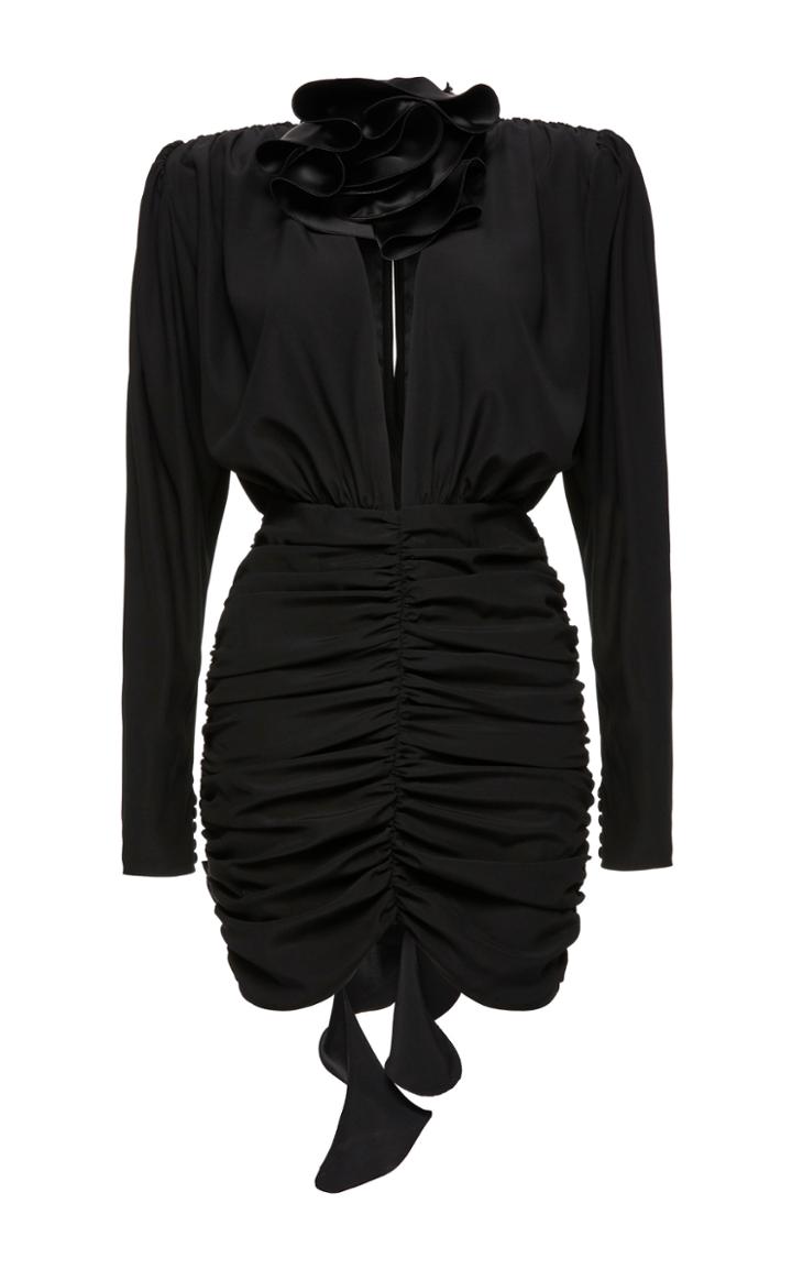 Moda Operandi Magda Butrym Silk-blend Ruched Mini Dress