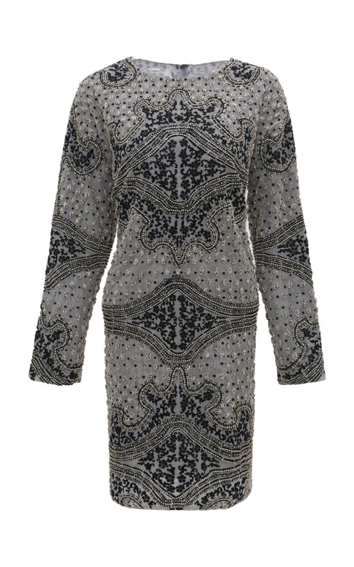 Saptodjojokartiko Black Benara Embellished Dress