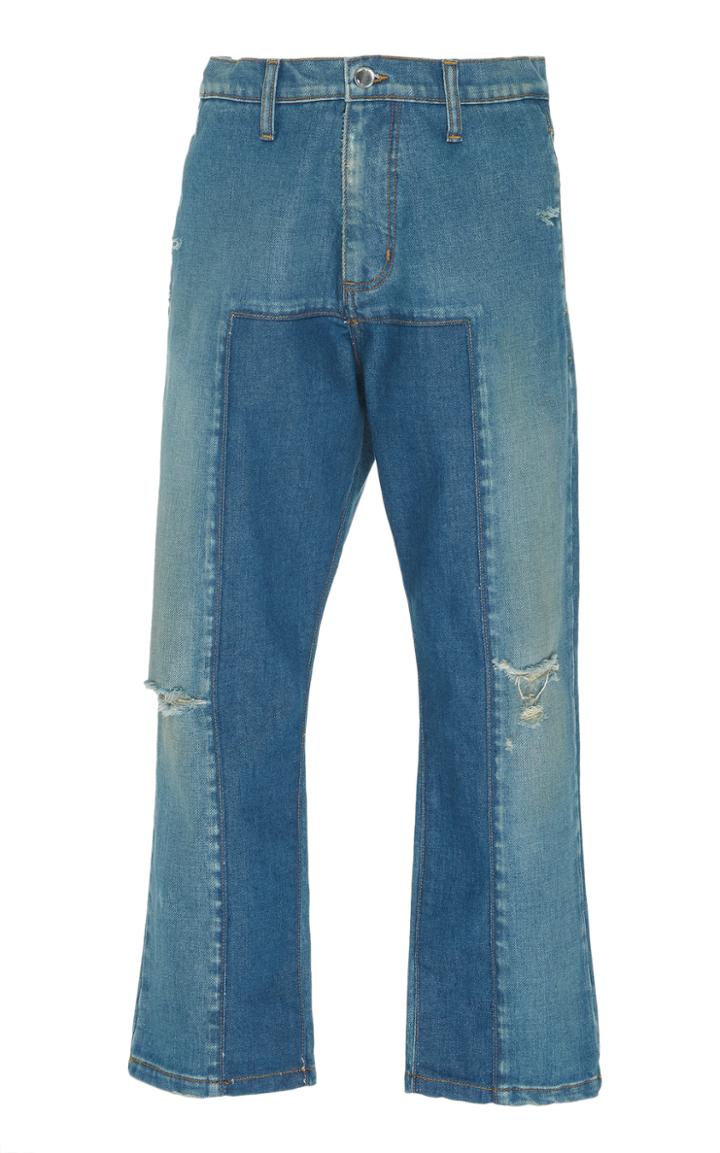 Tre By Natalie Ratabesi Roma Two-tone Crop Jeans