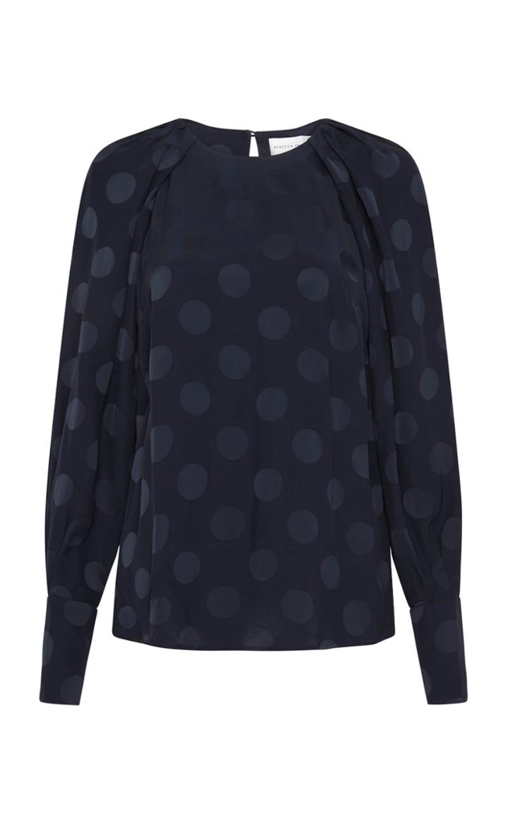 Moda Operandi Rebecca Vallance Nour Puff-sleeve Dotted Jacquard Top