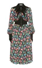 Moda Operandi Paco Rabanne Satin-inset Floral-print Crepe De Chine Dress Size: 34