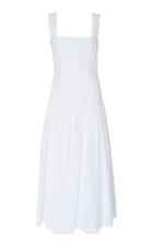 Claudia Li Cotton Eyelet Pleated Dress