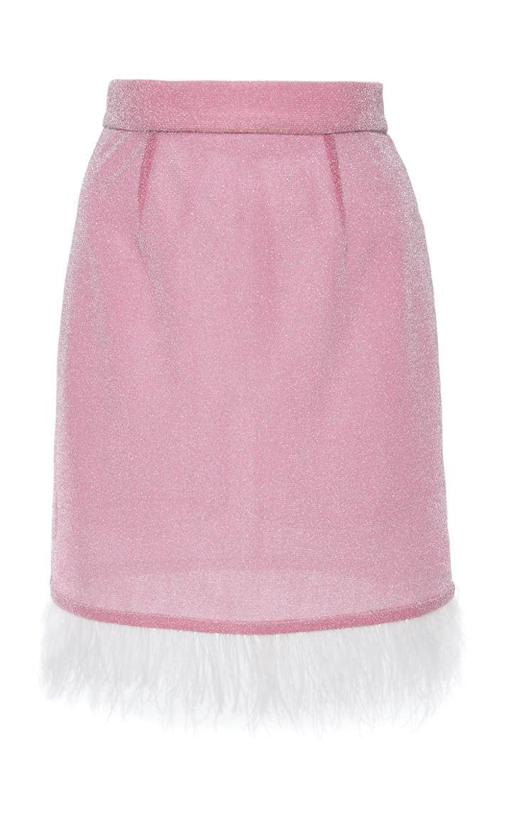 Alcoolique Aras Mini Skirt With Marabou