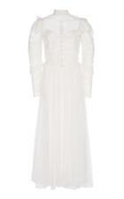 Sandra Mansour Lace Embroidered Midi Dress