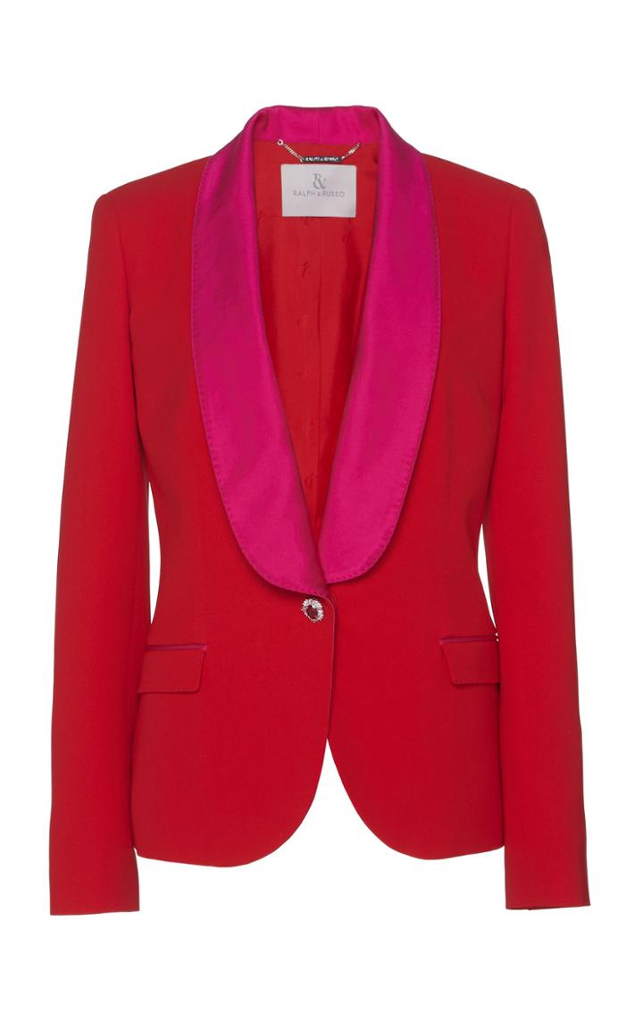 Ralph & Russo Classic Two-tone Silk Tuxedo Jacket