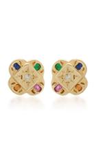 Scosha Endless Knot 10k Gold And Multi-stone Earrings