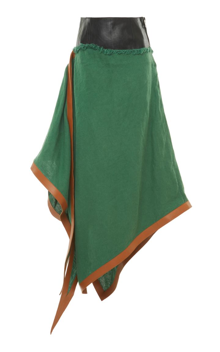 Loewe Asymmetric Linen Skirt