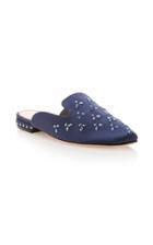 Oscar De La Renta Audrey Embellished Satin Mules