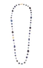 Sheryl Lowe 14k Yellow Gold And Sapphire Gemstone Mix Wire Wrap Necklace