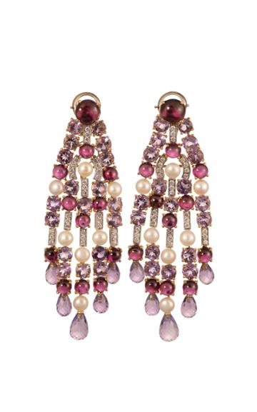Moda Operandi Tiina Smith Vintage Michele Della Valle Gemset Fringe Earrings