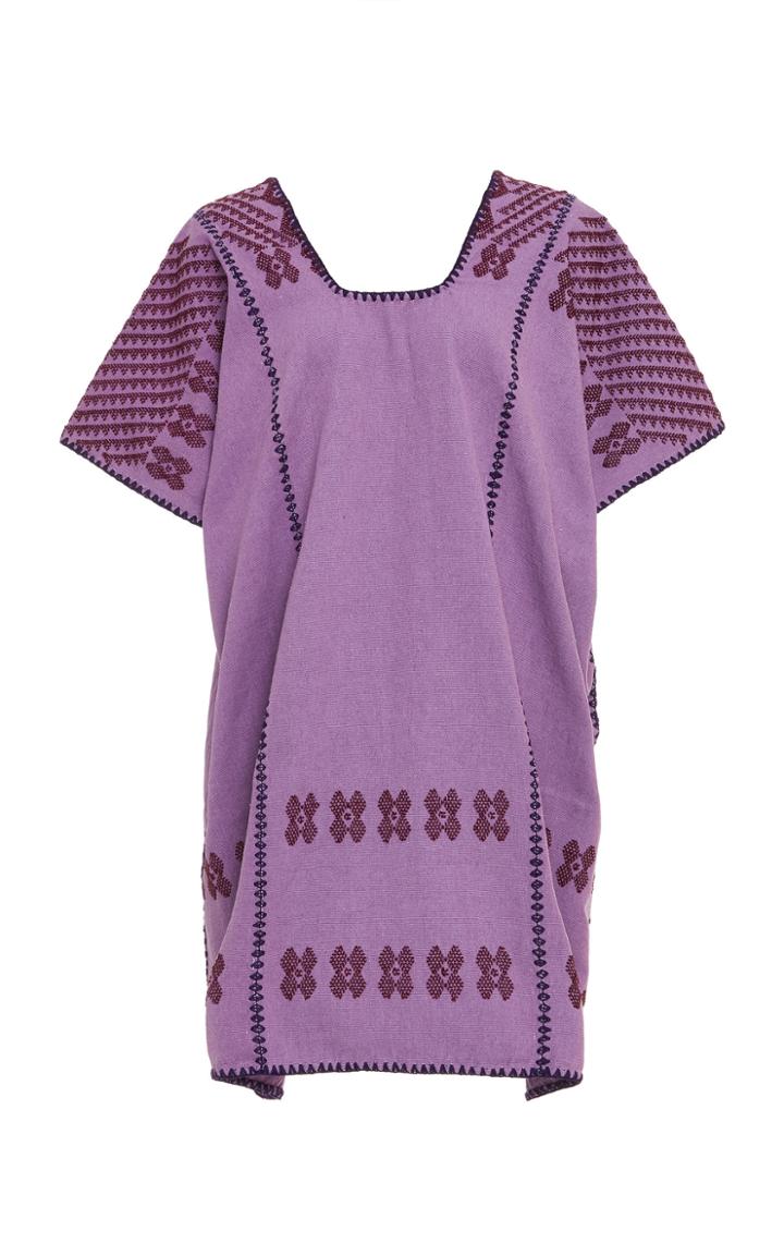 Pippa Holt Embroidered Cotton Mini Dress