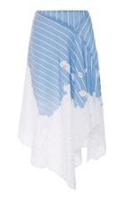 Jonathan Simkhai Scallop Cutout Embroidery Handkerchief Skirt