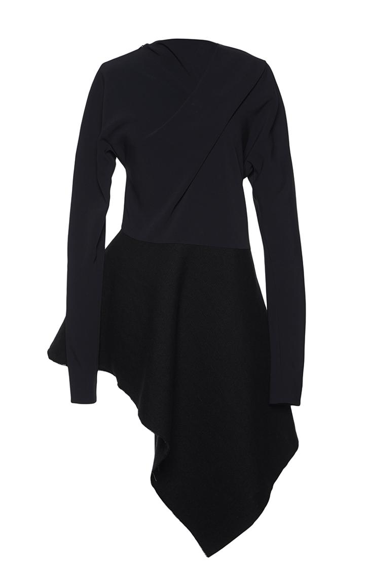 Marni Stretch Cady Top With Asymmetrical Hem
