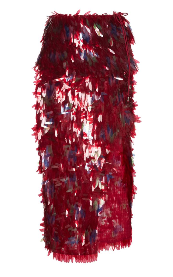 Altuzarra Rufolo Paillette-embroidered Silk Skirt