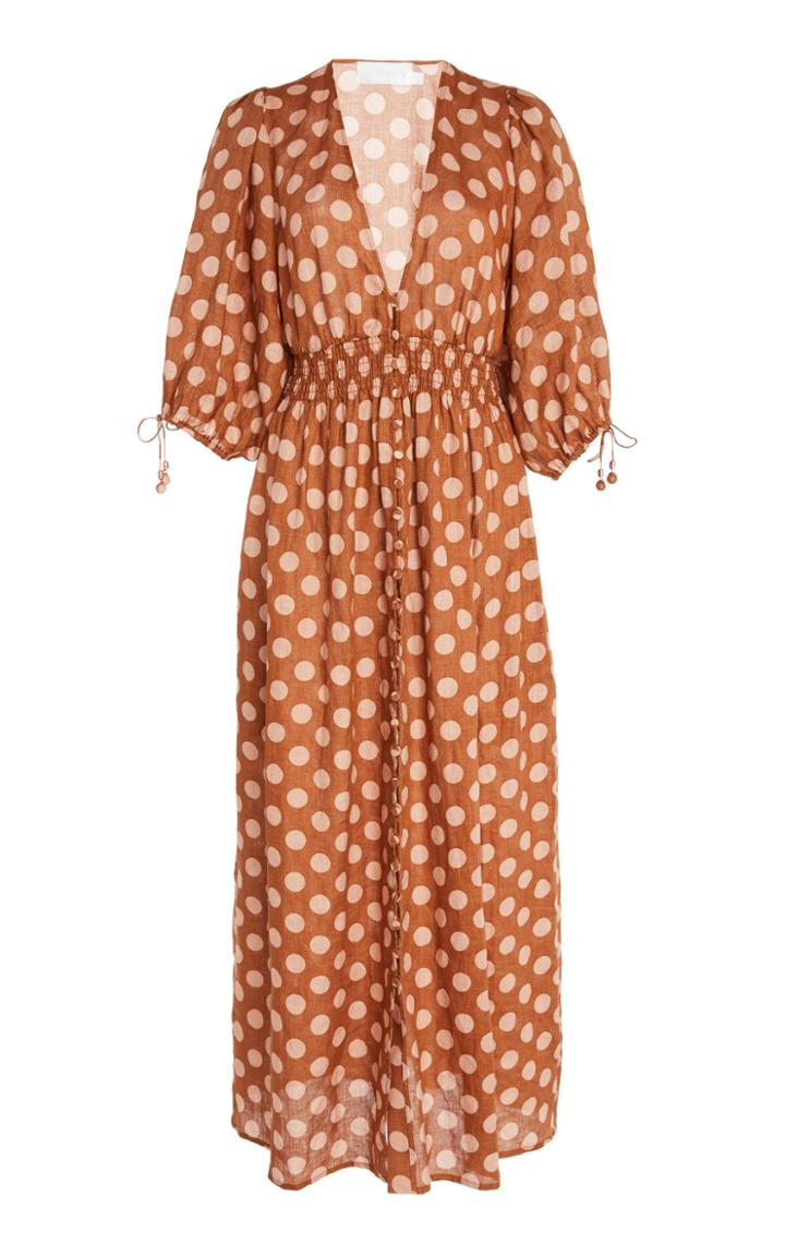 Zimmermann Primrose Shirred Waist Long Dress