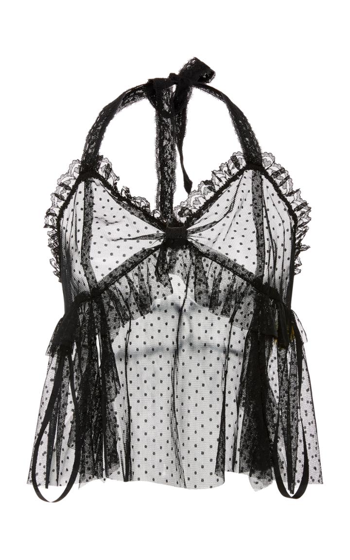 Anna Sui Embroidery Mesh Top
