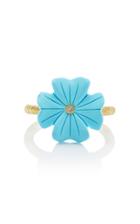 Brent Neale Turquoise Clover Texture Band Ring