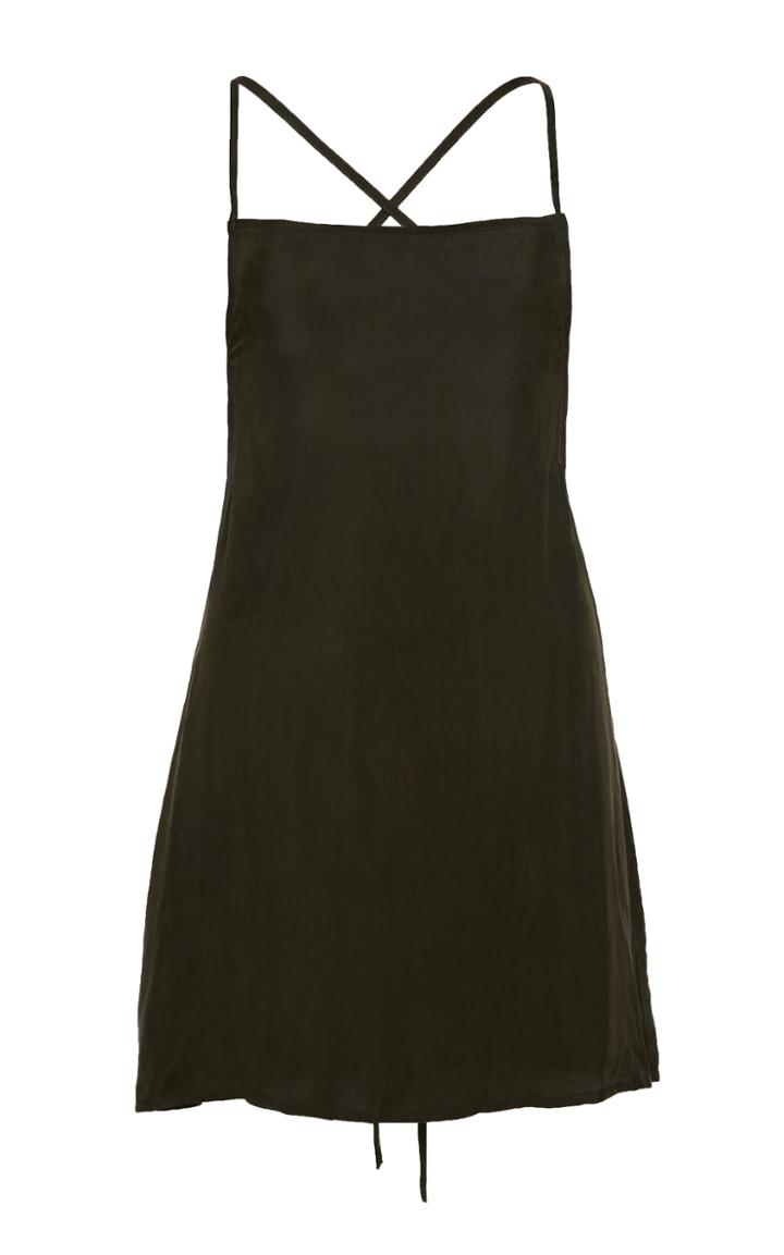 Anemos Tie-back Washed-georgette Mini Dress
