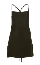 Anemos Tie-back Washed-georgette Mini Dress