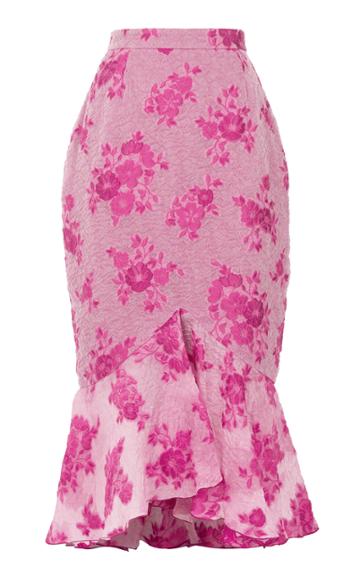 Malene Oddershede Bach Azalea Floral Midi Skirt