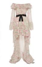 Giambattista Valli Ruffled Floral Off-the-shoulder Silk Maxi Dress
