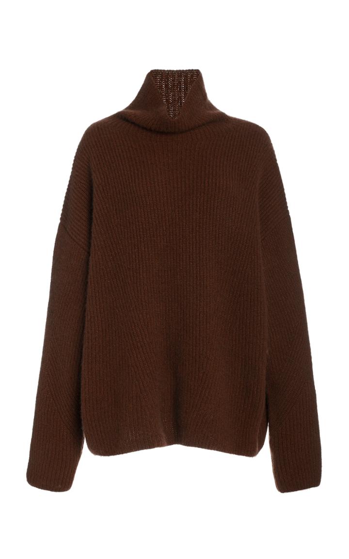 Moda Operandi Sally Lapointe Airy Cashmere Silk Ribbed Turtleneck