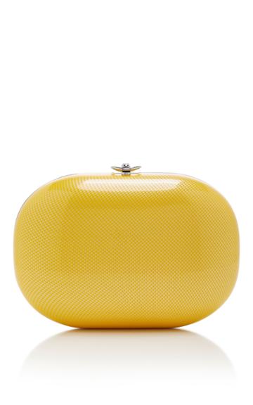 Jeffrey Levinson Marigold Linen Clutch