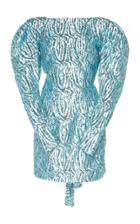 16arlington Puff Sleeve Tie-back Brocade Mini Dress