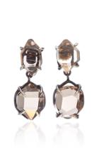 Kika Alvarenga Herkimer Duplo Quartz Oxidized Silver Earrings