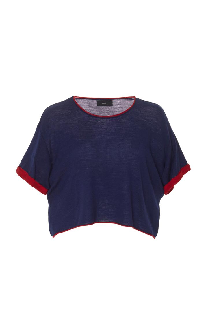 Alanui Cropped Knit T-shirt