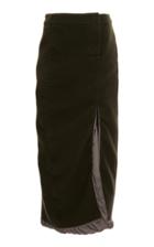 Moda Operandi Acne Studios Idonna Shell-trimmed Wool Midi Skirt