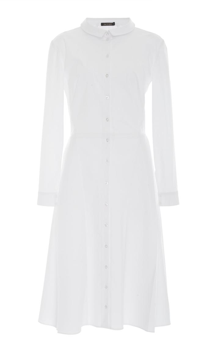 Zac Posen Long Sleeve Collared Dress