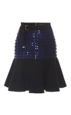 David Koma Embellished Flounce Skirt