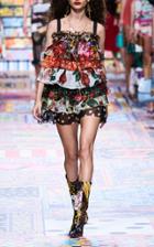 Moda Operandi Dolce & Gabbana Ruffled Chiffon Mini Dress