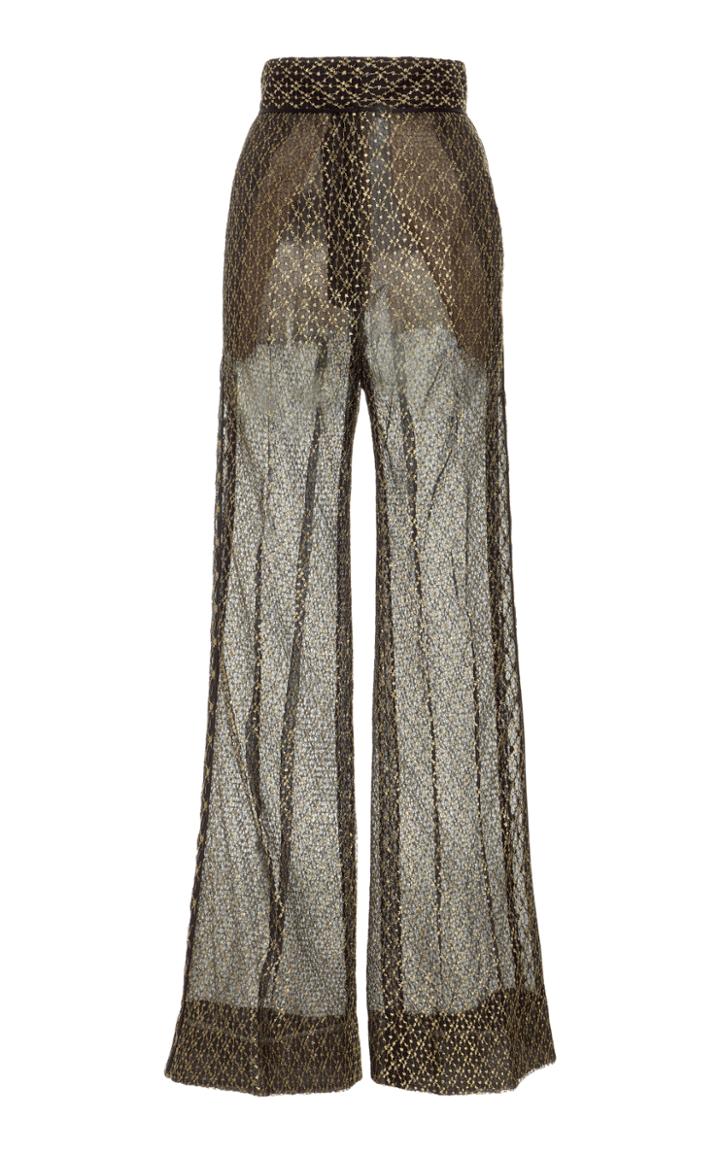 J. Mendel Wide Leg Metallic Pant