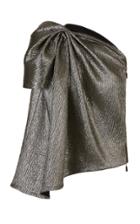 Maticevski Lithium Draped One-shouldered Satin Top