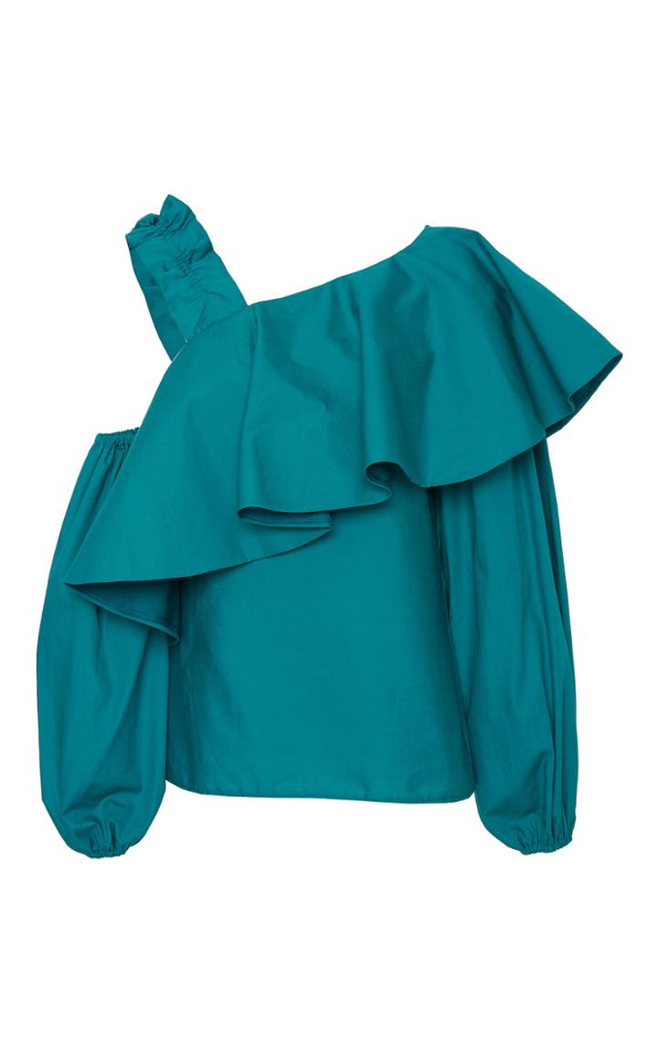 Viva Aviva Cold Shoulder Puff Sleeve Top