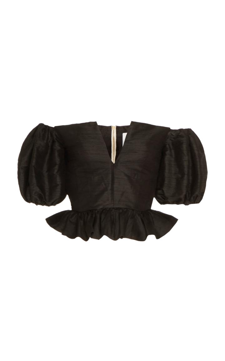 Moda Operandi Markarian Lucia Dupioni Off The Shoulder Peplum Top Size: 0