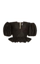 Moda Operandi Markarian Lucia Dupioni Off The Shoulder Peplum Top Size: 0