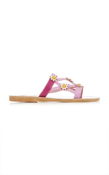 Fabrizio Viti X Ancient Greek Sandals Peonia Floral-embellished Leather Sandals