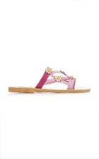 Fabrizio Viti X Ancient Greek Sandals Peonia Floral-embellished Leather Sandals